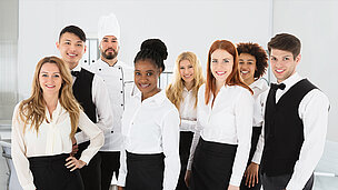 Gruppe an jungen Lehrlingen